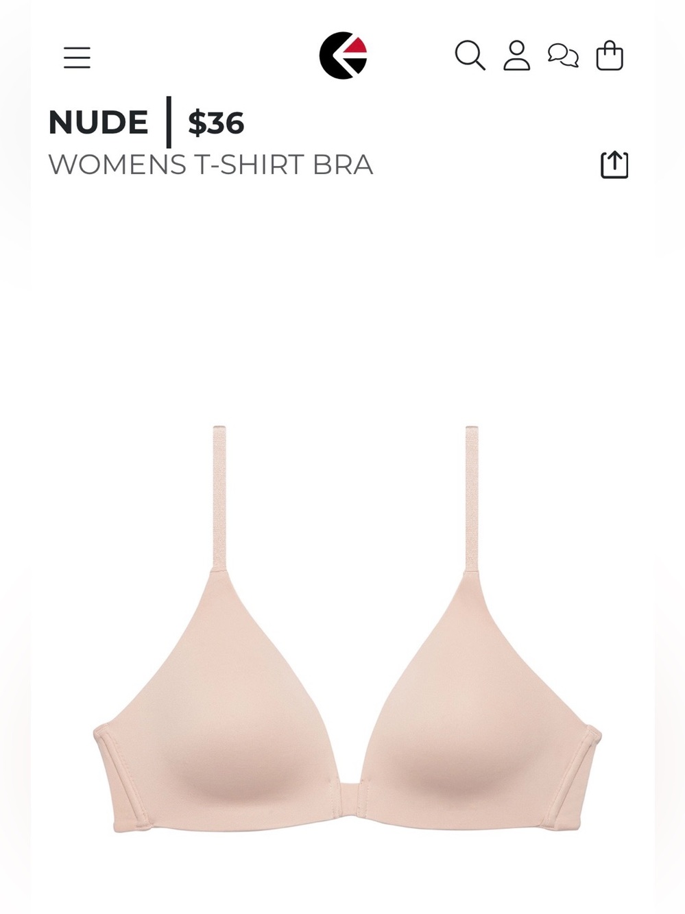 Ethika Women's  Bra - Nude